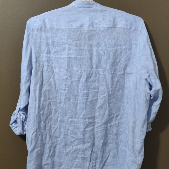 Baird McNutt for Murano 100% Linen Shirt Dress Roll Tab Sleeves SIZE 3XT - Picture 4 of 5